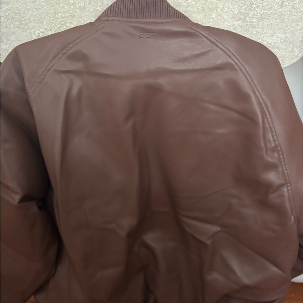 Set Active Brown Bomber Jacket, Medium - image 3
